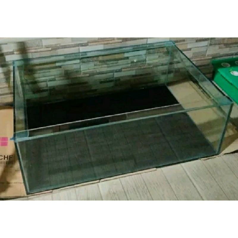 aquarium 90x60x30 full 8mm aquarium kaca polos