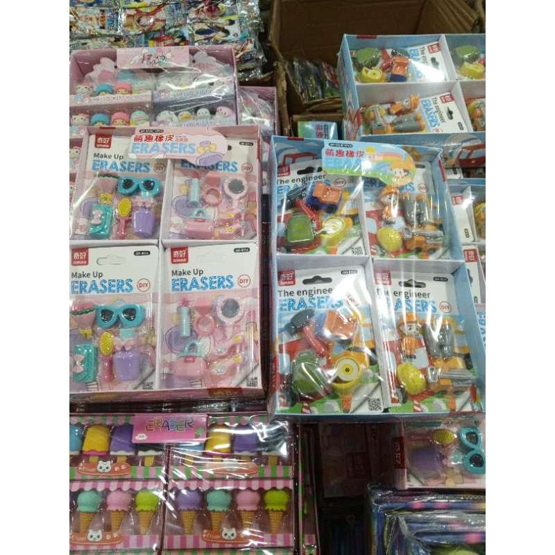 

Penghapus / Eraser Hapusan Motif alat make up dan alat bangunan (1set)