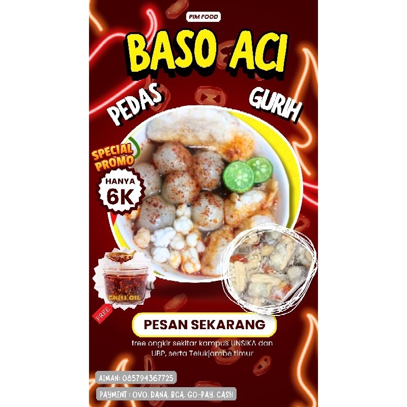 

BAKSO ACI INSTAN + CHILI OIL | HARGA KAKI LIMA KUALITAS BINTANG 5