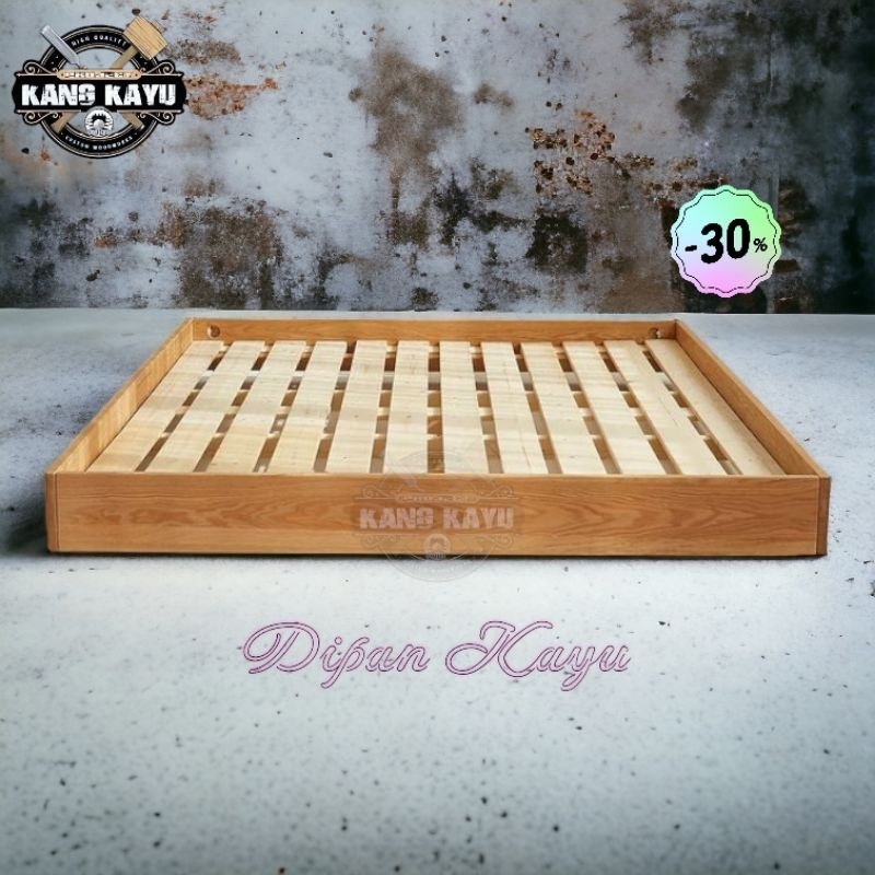 Dipan 100x200cm dipan kasur ranjang kayu minimalis single bed