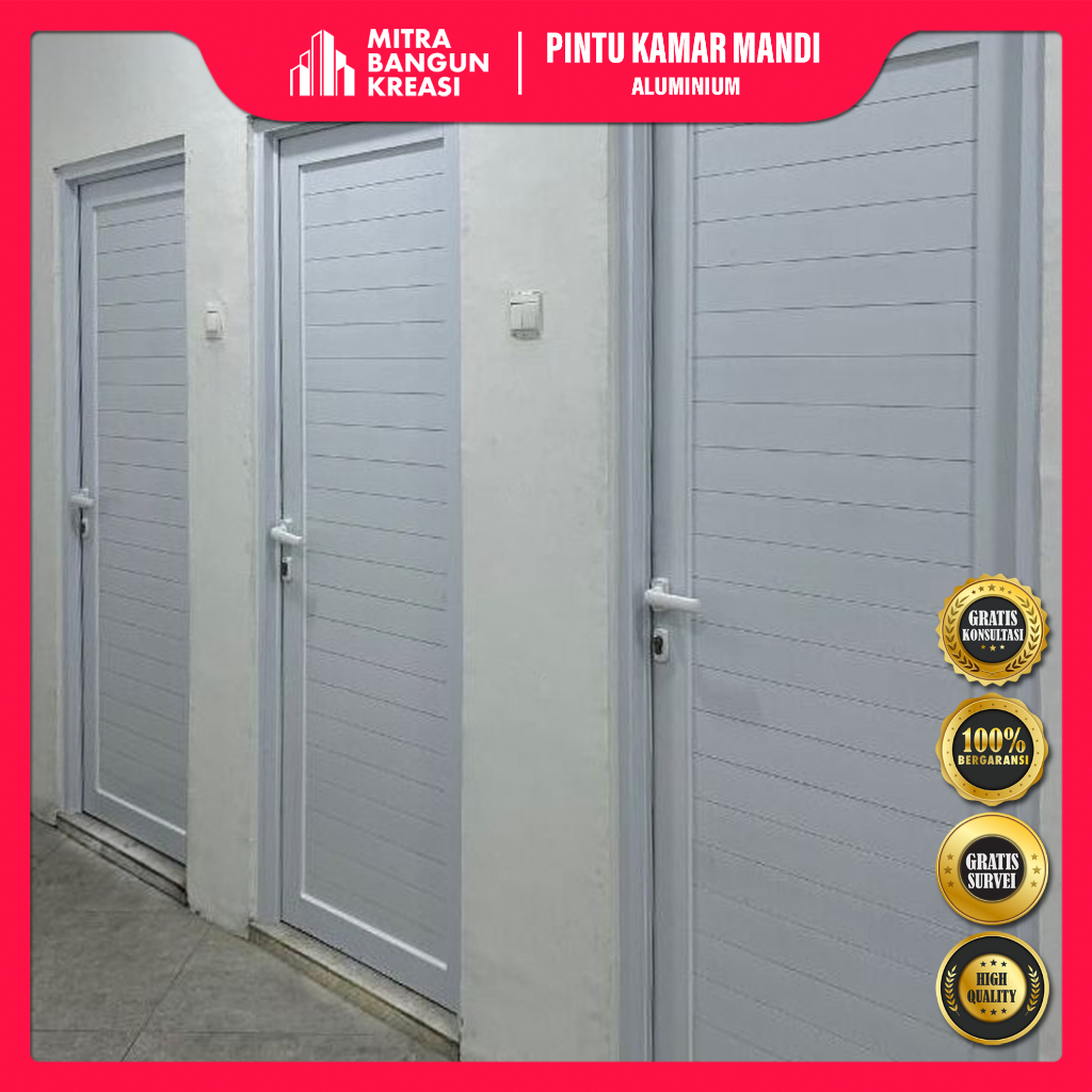 Pasang Pintu Kamar Mandi Aluminium Beserta Kusen Lengkap [JP001]