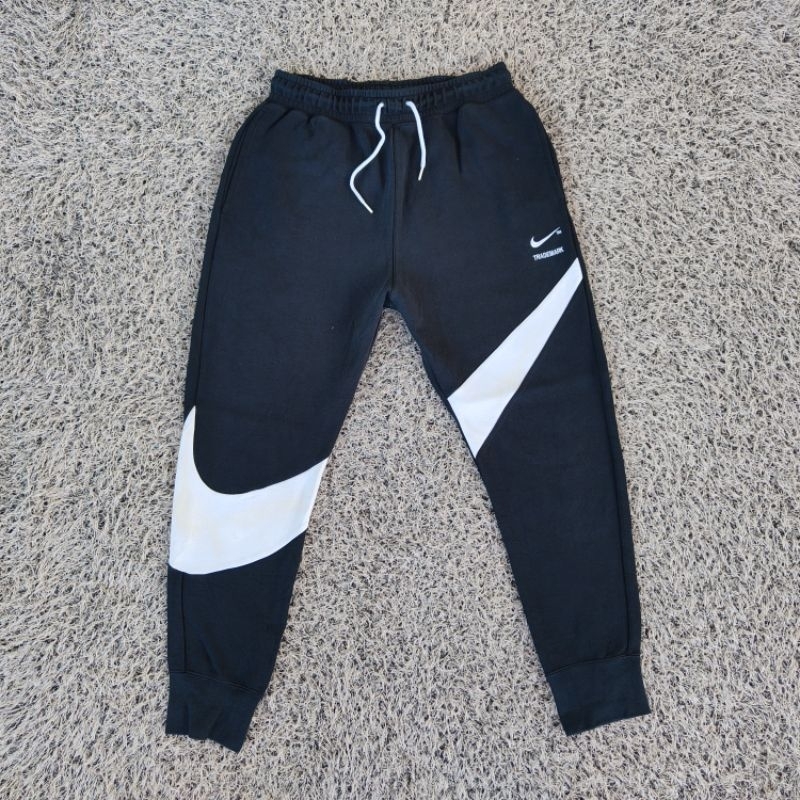 nike trademark big swoosh original celana jogger nike big logo black