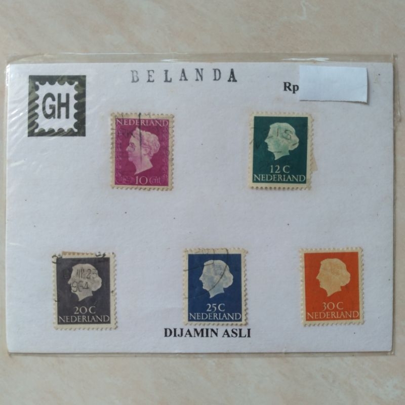 

Prangko Perangko Kuno Jadul Nederland Belanda Used Set 5 Pcs Folder - YN1769
