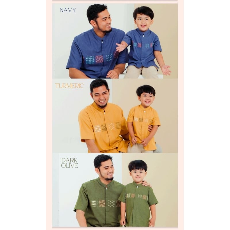 -akifabidOS- Koko ALTHAFF seri KHALID Koko couple ayah anak Koko sarimbit ayah anak Koko seragam aya