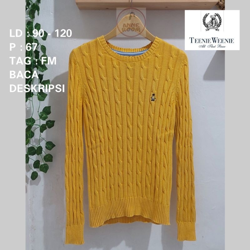 TEENIE WEENIE Cable Knit Yellow Thrift