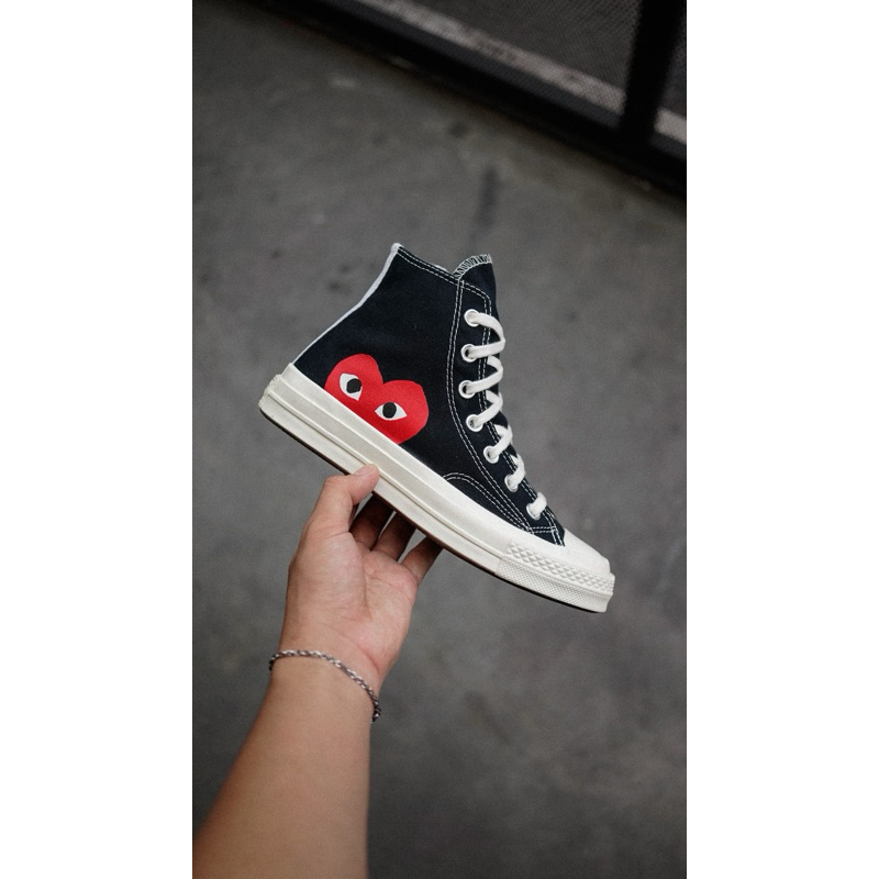 Converse CT All Star 70s High x @commedesgarcons Play Black White