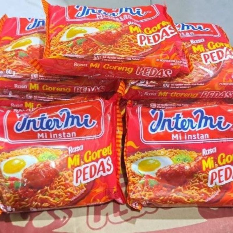 

INTERMI MIE GORENG PEDAS 60GR ISI 5 PCS 10 PCS 20 PCS