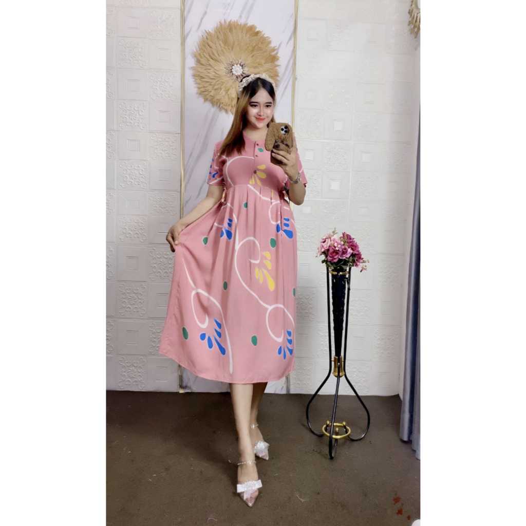 Daster Chibi Lukis Standar Busui Daster Motif Daster Anak Muda Daster Mama Muda