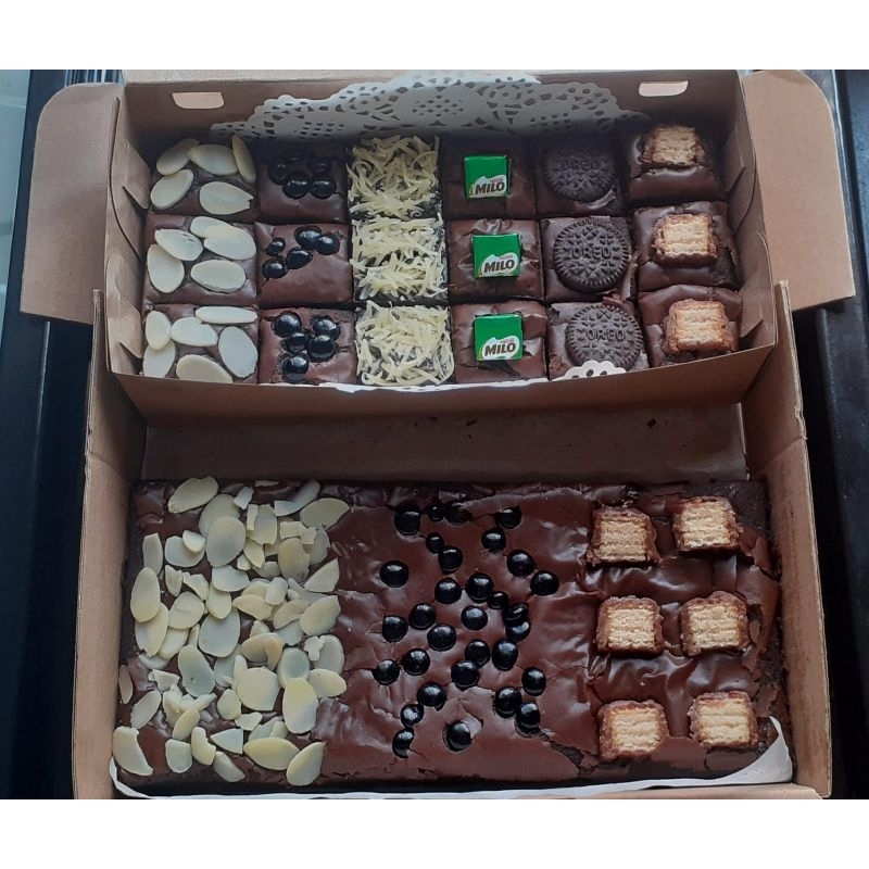 

fudgy brownies 1 sekat dan 1 nonsekat