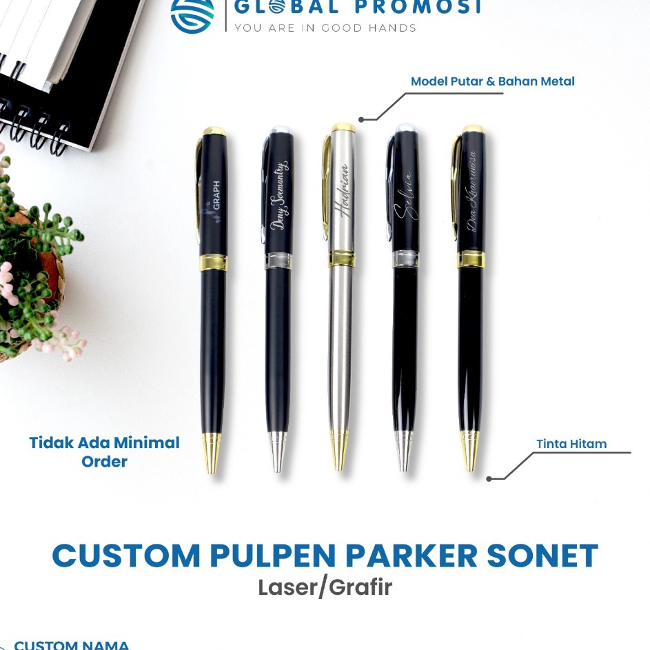 

DISCOUNT TODAY Pulpen Custom Grafir Pulpen Metal Model Parker Sonet SouvenirPromosi