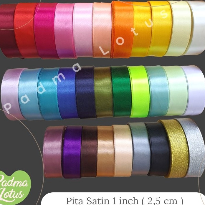 

SALE Pita Satin 1 Inch per roll banyak warna