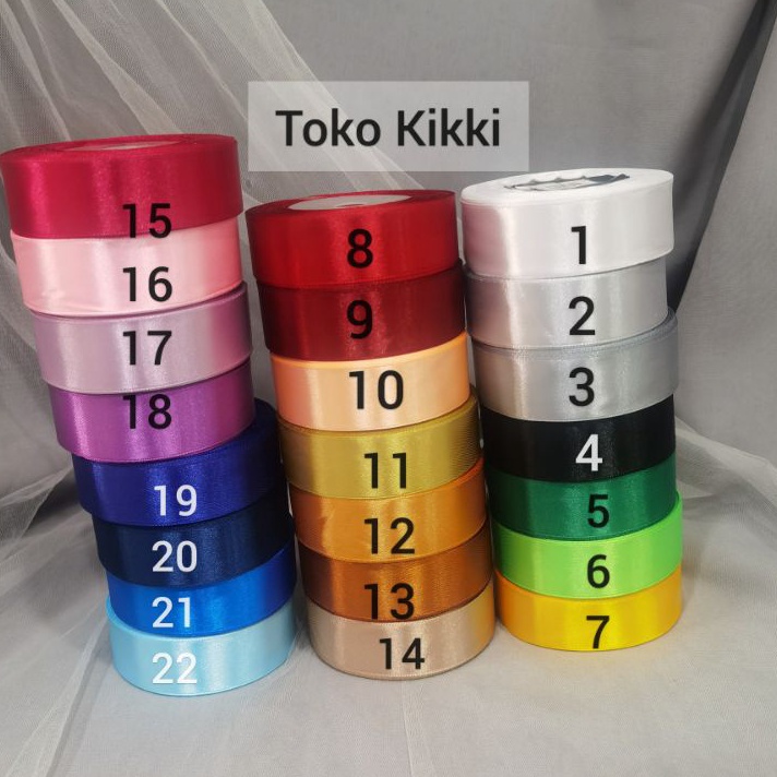 

TERLARIZZZ Banyak Warna Pita Satin Roll 25cm 1 Inch Kado Hadiah Murah