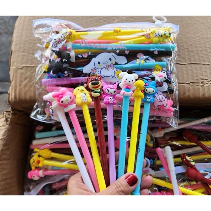 

BIG PROMO 2pcs pulpen sekolah anak bolpoin anak karakter hitam bolpoin gel pulpen gel pulpen lucu KD BT1834