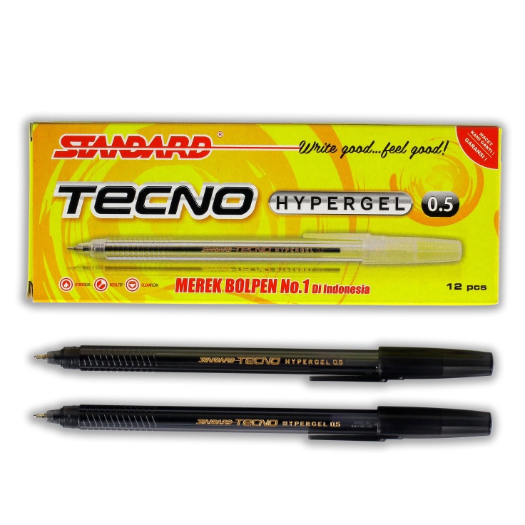 

BARANG TERUPDATE Standard Pen Tecno Hypergel 5 Isi 12 pcs Pulpen Pena Ballpoint