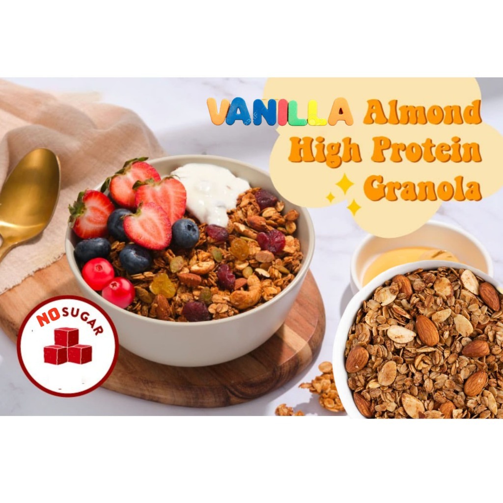 

Granola Vanilla Almond 500gr(1/2kg) Neo Sereal Makanan Sehat High Quality