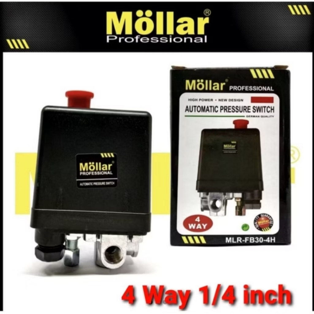 MOLLAR Otomatis kompresor Angin 4 cabang lubang  way Automatic pressure switch compresor drat