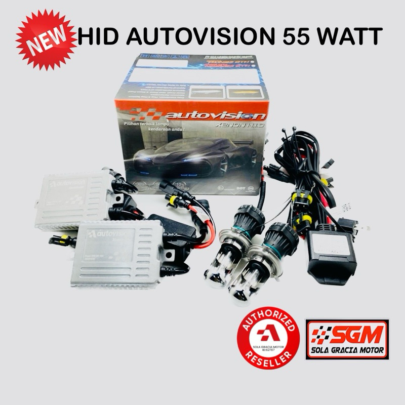 Lampu Mobil HID 35 Watt dan 55 Watt (H4/H11/HB3/HB4/H7/H1R2/ H1) Autovision.