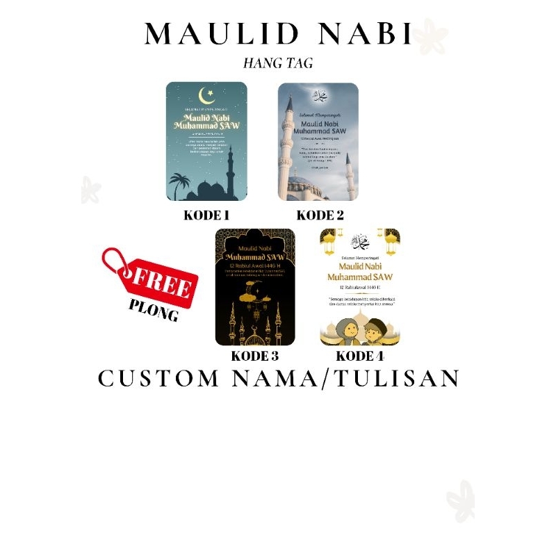 

HANG TAG MAULID NABI / HANGTAG MAULUD / HANGTAG CUSTOM / HANGTAG KUSTOM