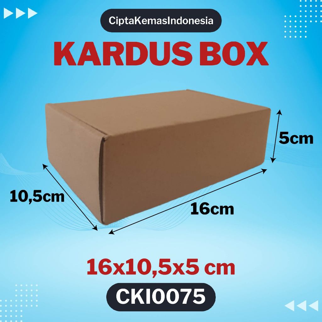 

Kardus Box Die Cut 16x10,5x5 cm Dus Packing Packaging Polos