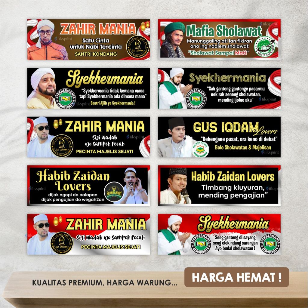 

(isi 45 pcs ) NEW Stiker Majelis Zahirmania, Syekhermania, Gandrung Nabi, Mafia Sholawat