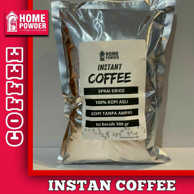 

Promo Instant Coffee Spray Dried 500 Gr Kopi Tanpa Ampas 100% Kopi Asli