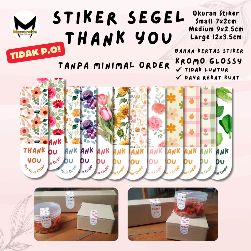 

Sticker Thank You Segel Box Toples Kemasan Tanpa Minimal Order