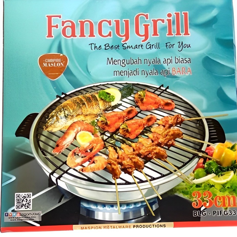 Maspion Grill Alat Panggang Roaster / Fancy Grill Maspion 33 CM / Alat Pemanggang Panggangan