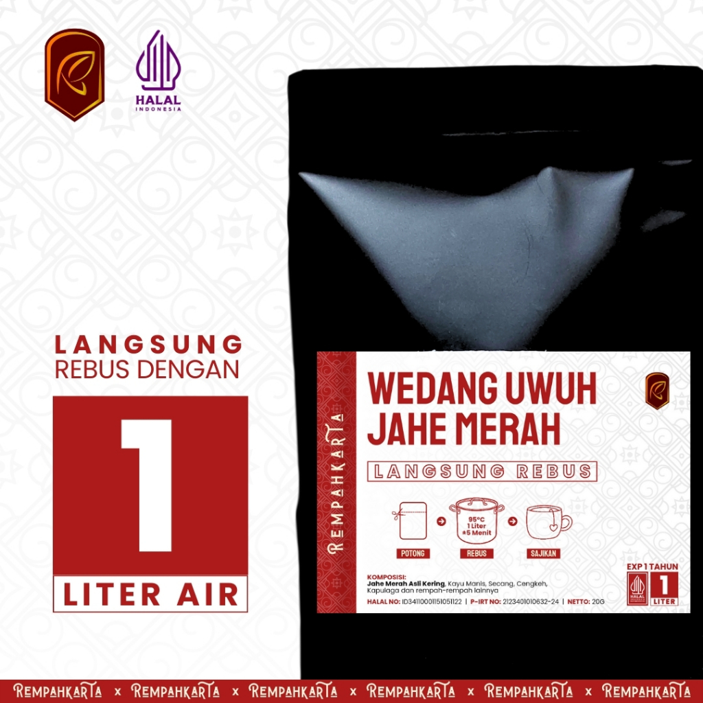 

1 Liter Wedang Uwuh Rempahkarta Jahe Merah