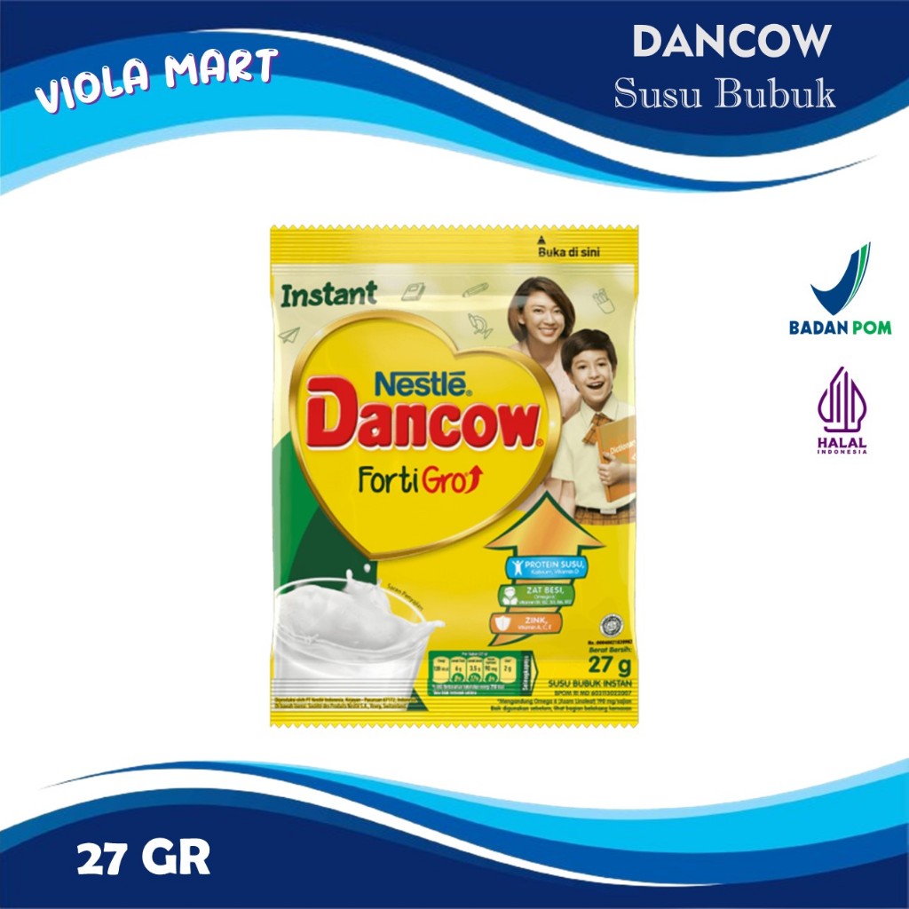 

SUSU DANCOW Fortigro Sachet 27gr / Susu Bubuk Instant