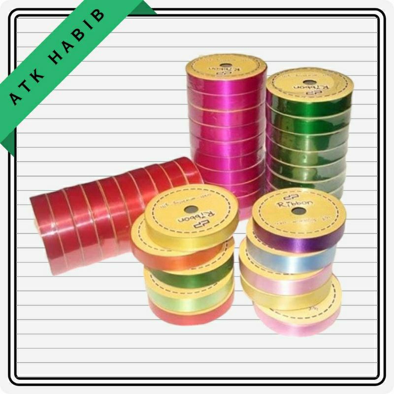 

Roll Pita Kado Polos 2cm / Pita Jepang Satin