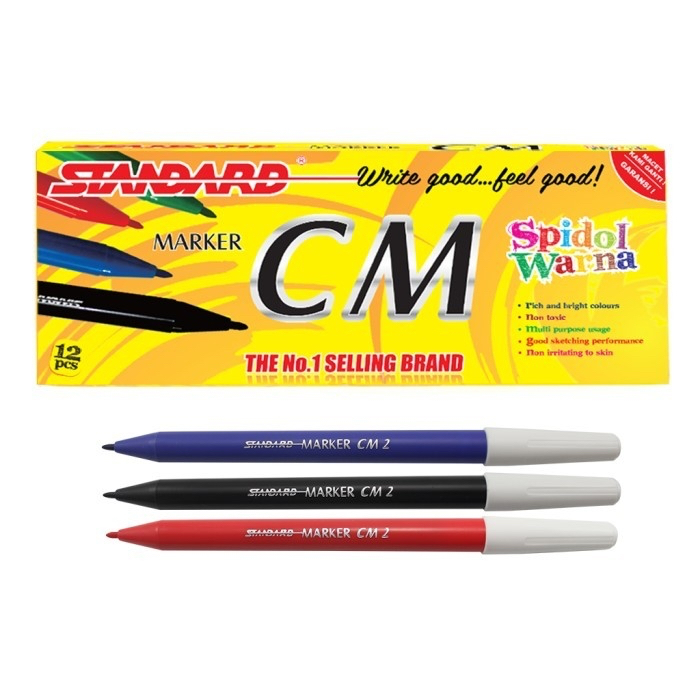 spidol snowman / standard hitam kecil spidol kecil hitam marker ballpoint black spidol warna