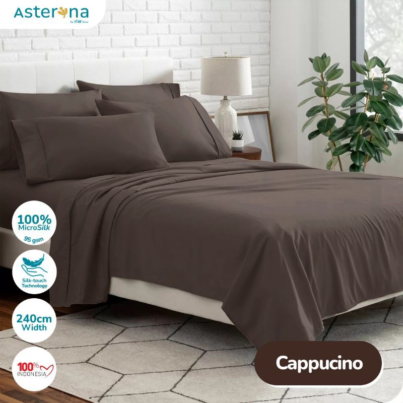 Sprei polos anti geser warna coklat cappucino sprei seprai sprei 90x200 sprei 100x200 sprei 120x200 