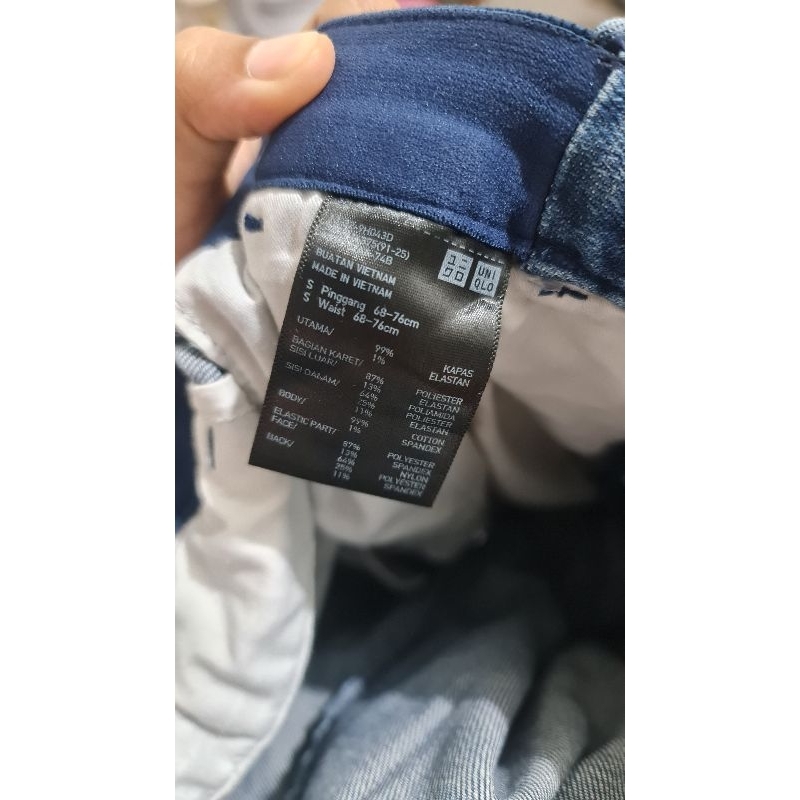 Men's Ankle Pants Uniqlo : Blue Jeans (S)