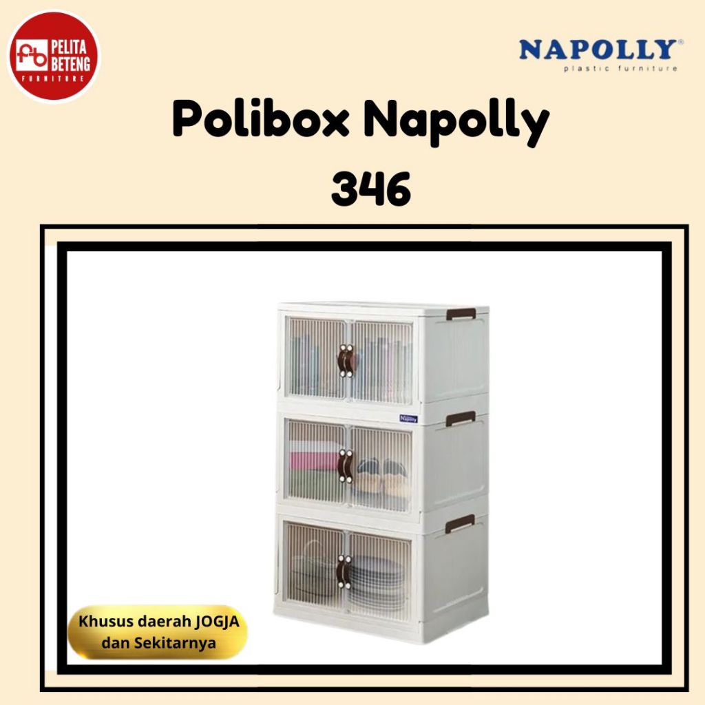 Napolly Lemari Plastik Cabinet Susun Polibox