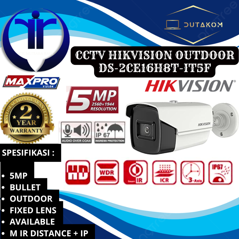 CCTV HIKVISION OUTDOOR DS-2CE16H8T-IT5F
