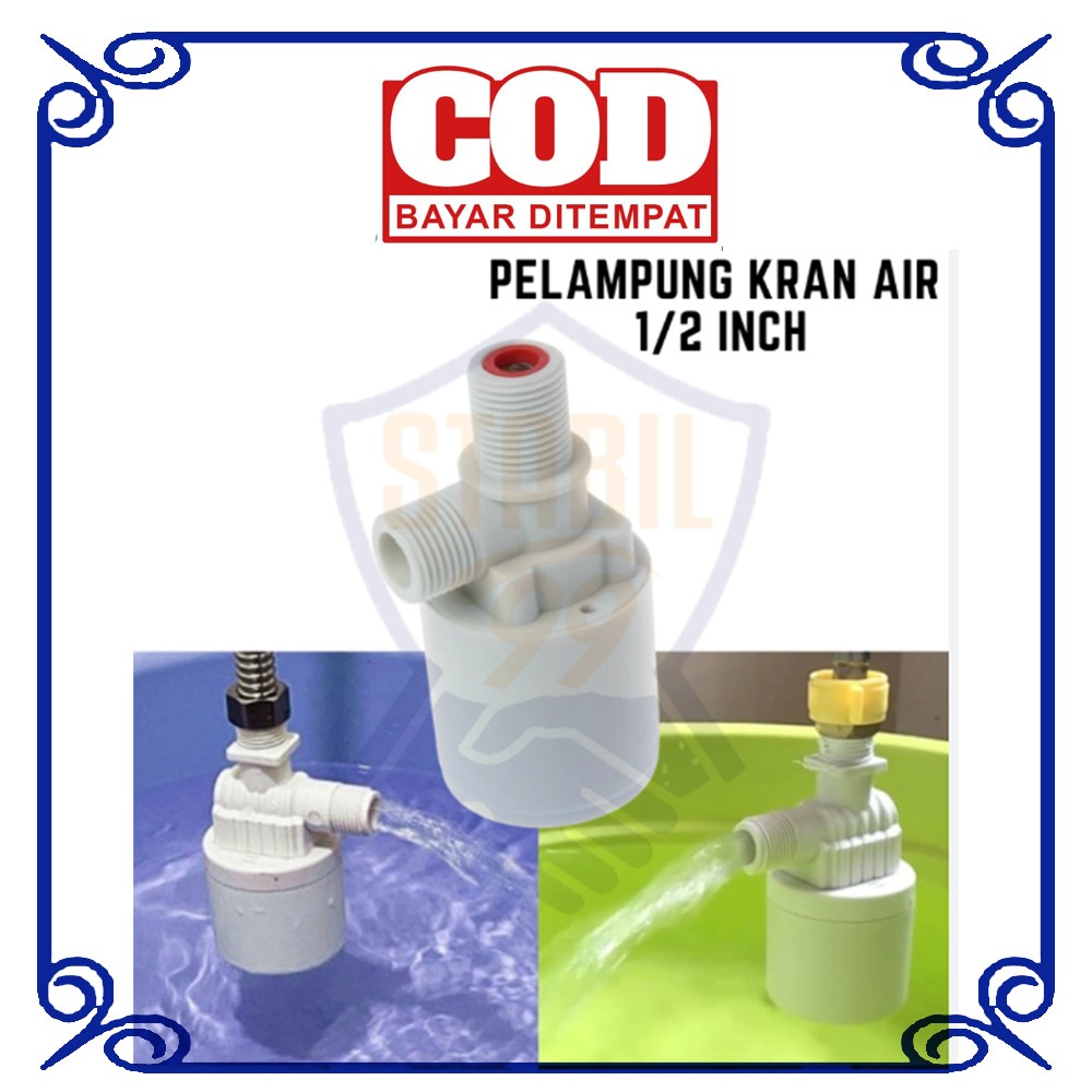 Pelampung Plampung Keran/Kran Air Otomatis 1/2 Inch untuk Bak Mandi, Tadon, Tangki Air, Kolam Ikan