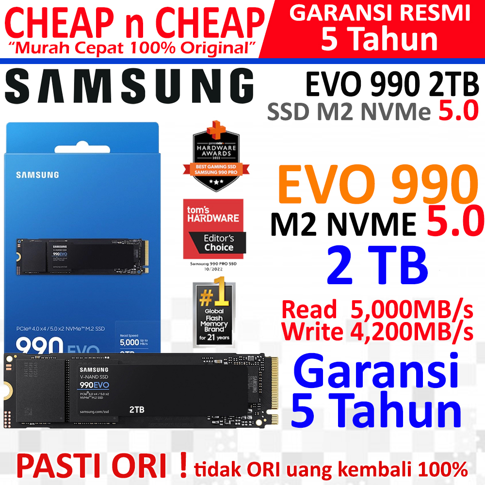 Samsung NVME 4.0 EVO 990 1TB SSD M.2 NVme 2280 1 TB