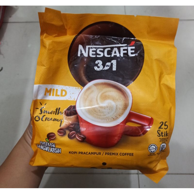 

Nescafe Mild Coffee Premixed 3in1 Smooth and Creamy isi 25 stick