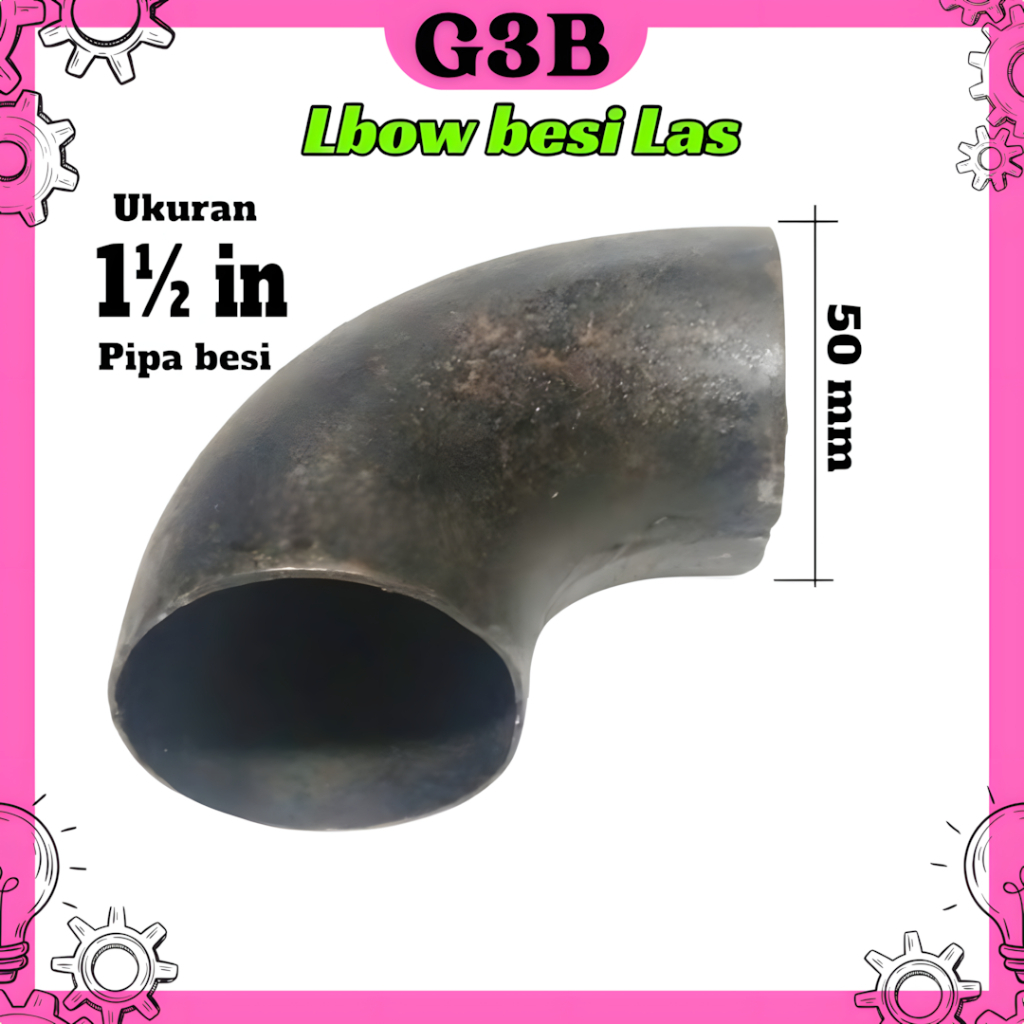 Elbow besi pipa las uk 1,5 inch elbo Lbow keni knee pipa las penyambung pipa besi 1 1/2 in