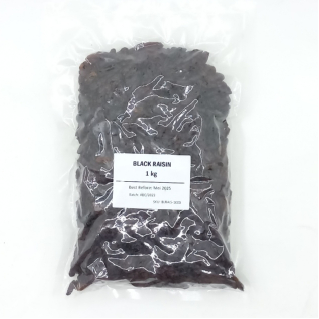 

Kismis Hitam Coklat Indian 1 Kg/ Raisin Black Brown Repack 1kg / Kismis Asam Manis