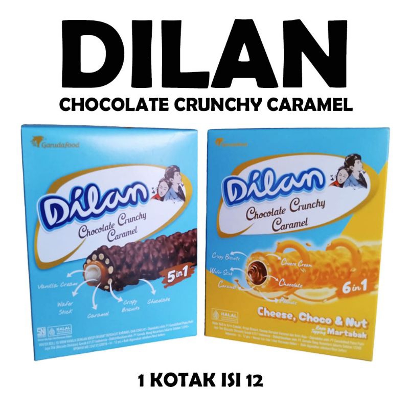 

Dilan Crunchy Coklat 24grmX12 Pcs| Dilan Choco Nut 24grX12pcs | Dilan Crunchy| Dilan Martabak| Dilan Choco Nut| Dilan Keju| Dilan Crunchy Coklat