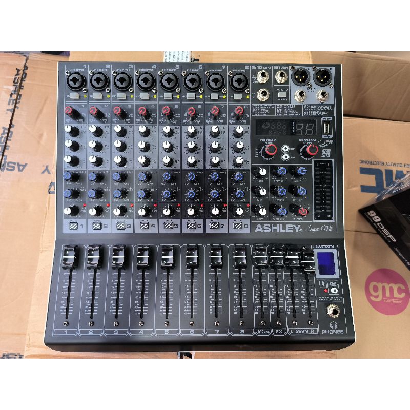 mixer Ashley super m8 mixer Ashley 8 channel original