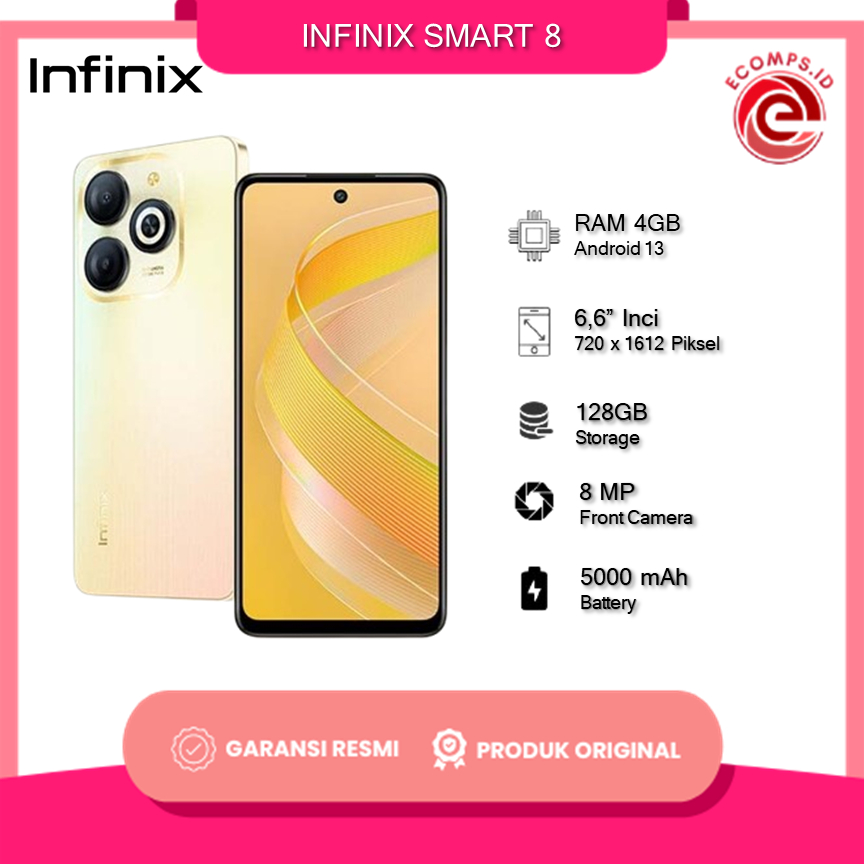 Handphone Infinix Smart 8 RAM 4GB/128GB Garansi Resmi