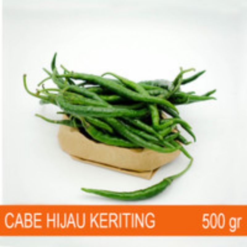 

Cabai hijau kriting fresh 500gr