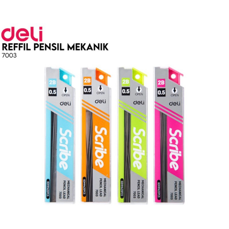 

ISI ULANG PENSIL MEKANIK DELI 0.5 2B DELI 7003 HITAM (1PCS)