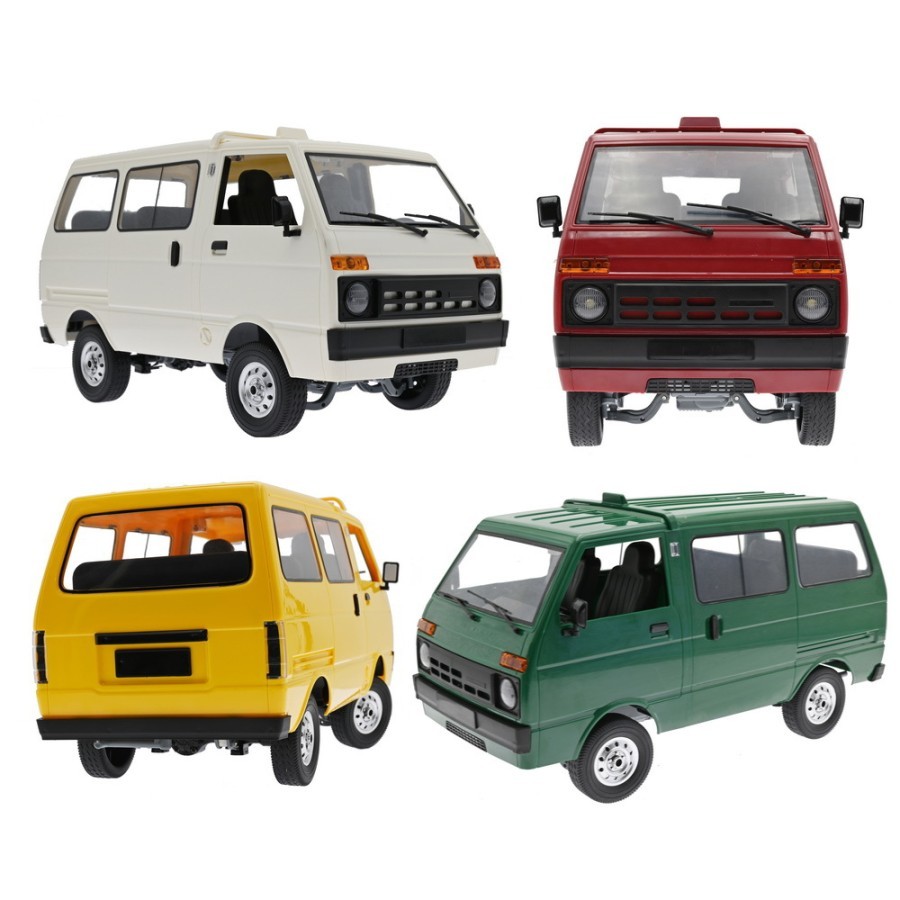 WPL D42 red atau green rc car minibus HIJET 1980 2.4ghz full propo