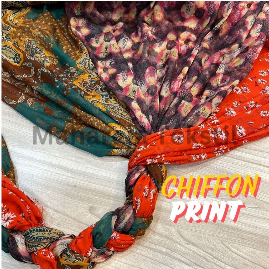 Kain Chiffon Motif / Chiffon Kain Ceruty Motif / Shifon Motif / kain Sifon Ceruty