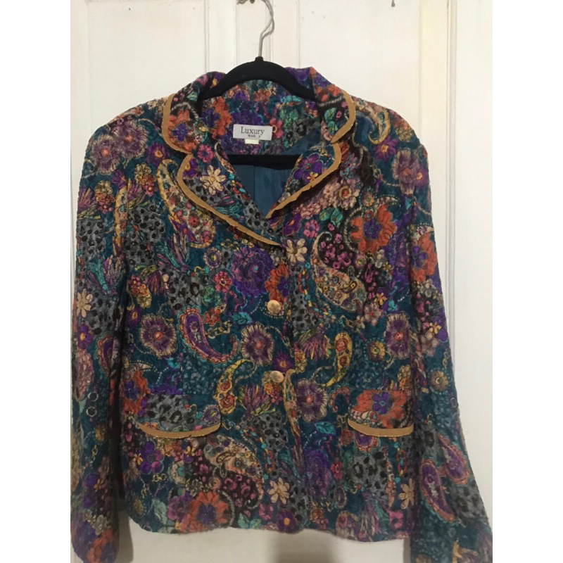 blacer wanita vintage made in korea Luxury