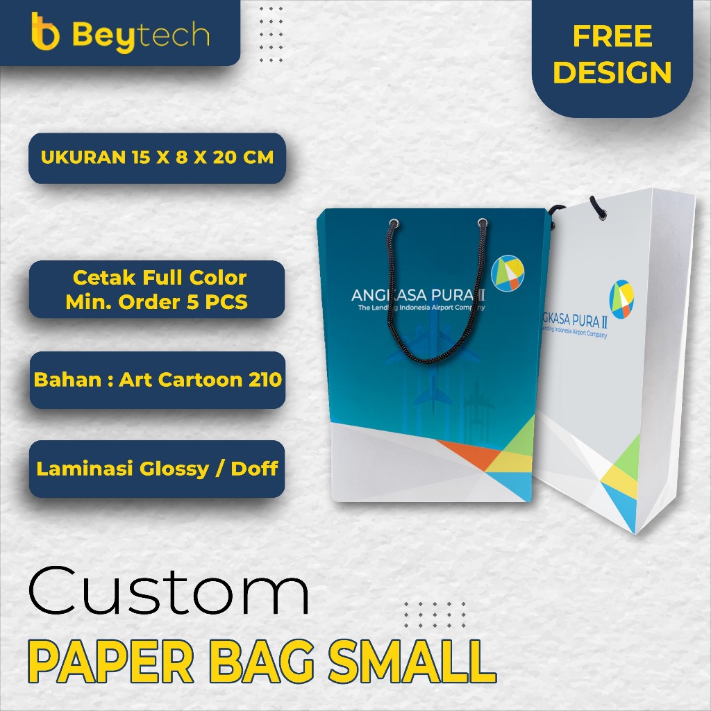 

Custom Cetak Paperbag Full Print Laminasi/ Paperbag Kosmetik/ Goodiebag