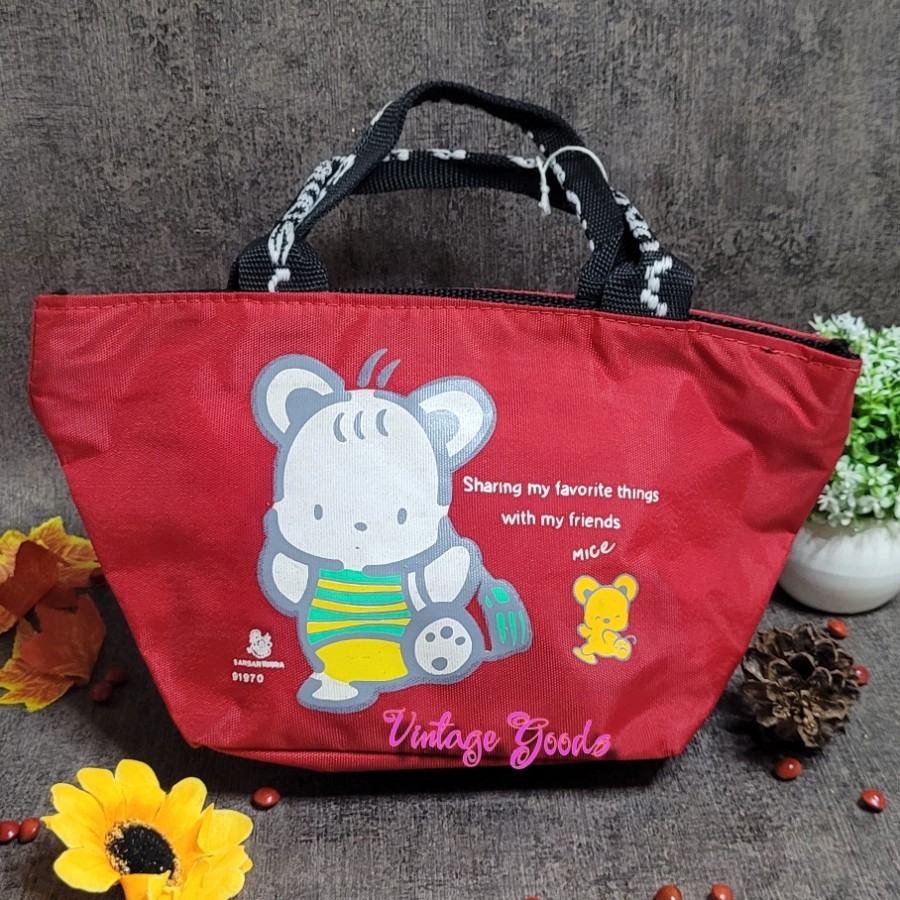 Vintage 90s Tas Tenteng Ponyko Merah